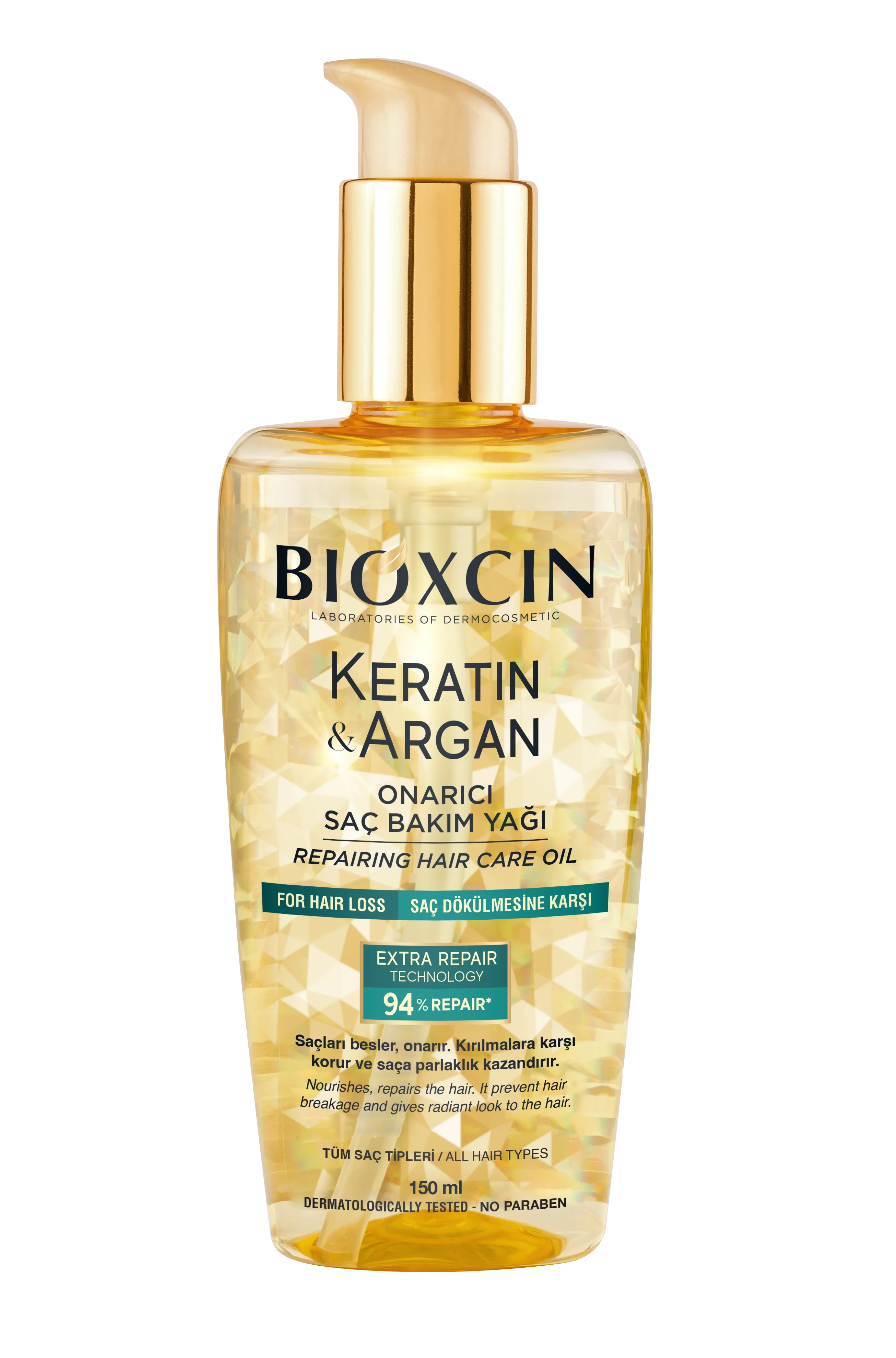 BIOXCIN Keratin & Argan Repairing Hair Care Oil 150ML