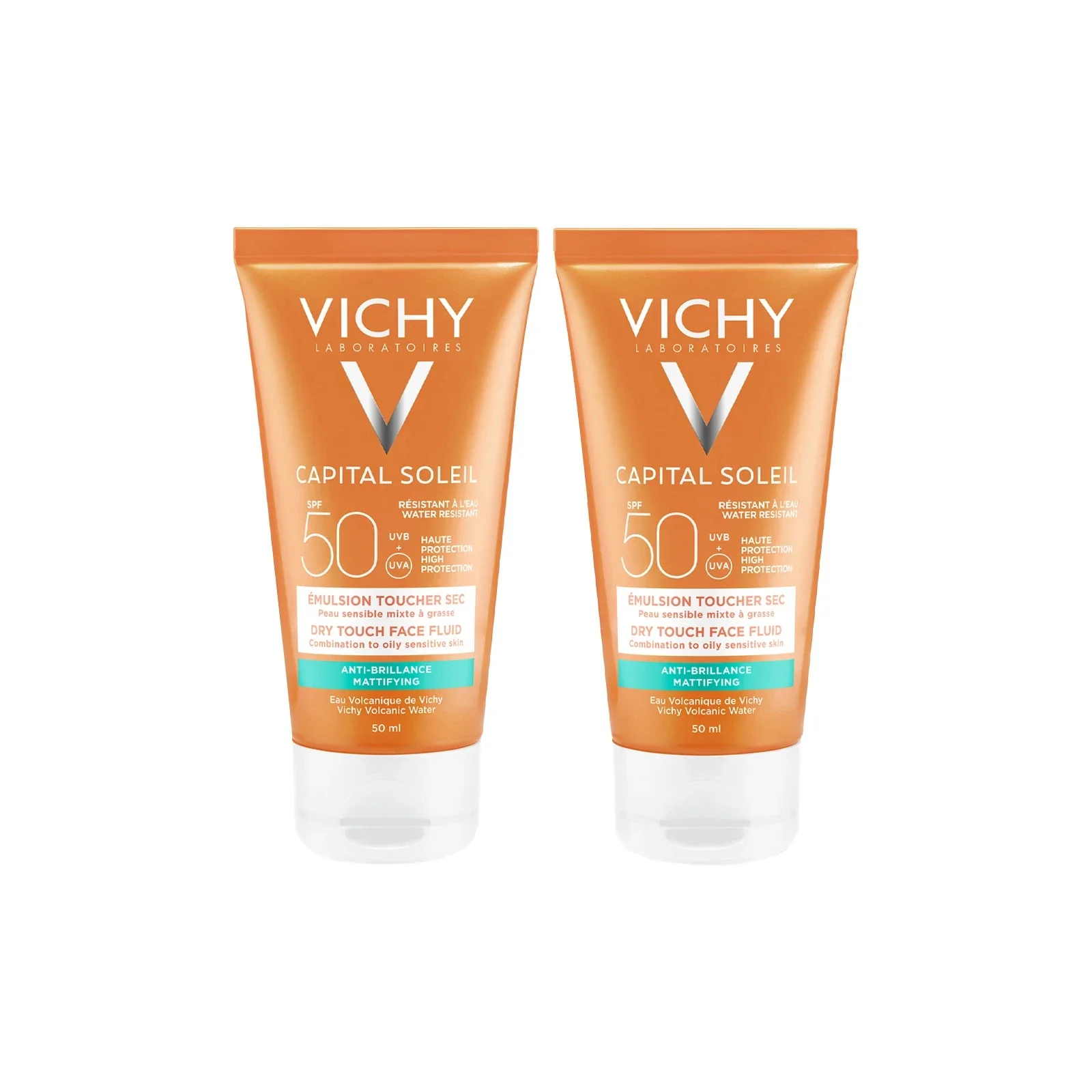 فيشي ايديال دراي تاتش حماية من الشمس SPF 50 عرض 1+1 مجانا