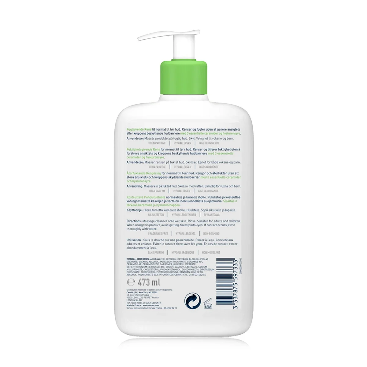 CERAVE HYDRATING CLEANSER 473M - Image 2